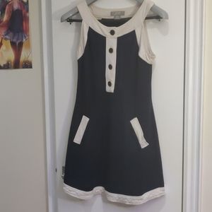 Blue and white sailor dress